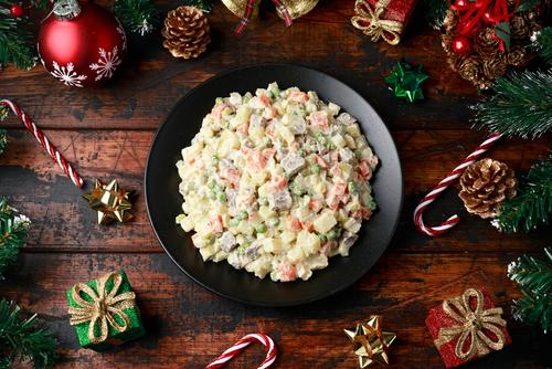 Receta ensalada de papas navideña