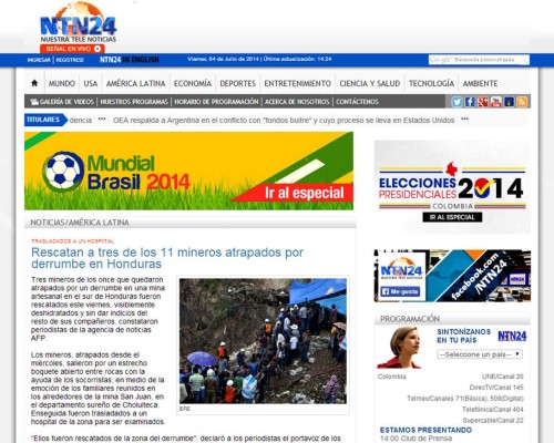 Así informaron en el mundo sobre los mineros de Honduras