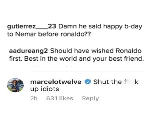 Marcelo: 'Cerrad la p... boca, idiotas'