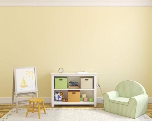 Colorful playroom interior. 3d render.