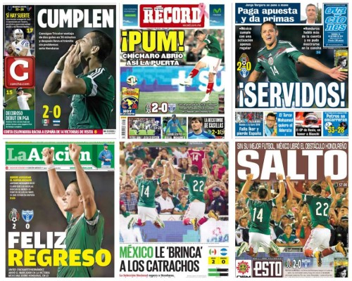 Diarios mexicanos dicen que el 'Tri' cumplió y recuperó control sobre Honduras