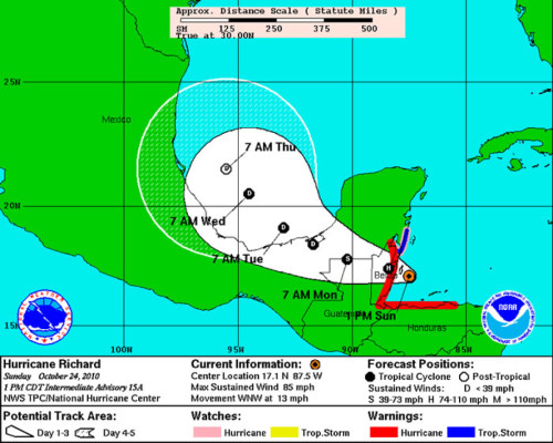 Honduras: evacuaciones preventivas por Richard
