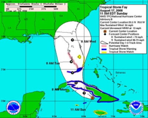 Miles de evacuados por Tormenta Fay en Cuba; amenza en La Florida
