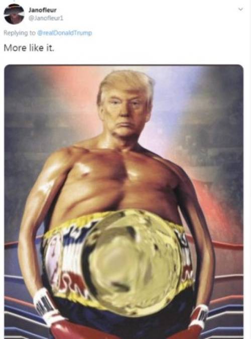 Trump presume de su 'hermoso pecho' al estilo Rocky y le llueven las burlas