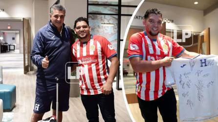 Kelvin Estrada se mostró feliz de compartir con la Selección de Honduras en Miami.