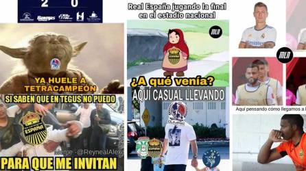 Los divertidos memes del triunfo del Olimpia (2-0) sobre el Real España en el partido de ida de la final del Torneo Apertura 2021 de Honduras.