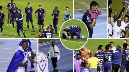 Las imágenes de la triste y dolorosa derrota de Motagua en la gran final de la Liga Concacaf contra Comunicaciones, que con el hondureño Júnior Lacayo se coronó campeón.