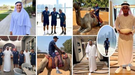 Los futbolistas de la Selección de Honduras aprovecharon su estadía en Abu Dabi, Emiratos Árabes Unidos, donde jugaron un partido amistoso contra Arabia Saudita. Los seleccionados se vistieron como árabes y se divirtieron paseando en camellos.