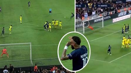 Neymar clavó un golazo en el ángulo de la portería del Nantes en la Supercopa de Francia.