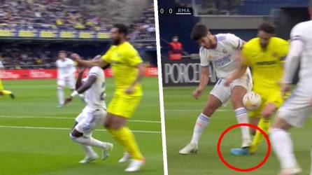 Las dos acciones de más polémicas en el partido entre Villarreal y Real Madrid.
