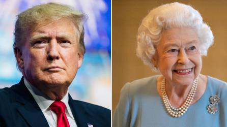 Donald Trump y la Reina Isabel II.