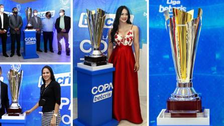 Las imágenes de la presentación de la Copa Betcris que levantará el campeón del Torneo Apertura 2021 de la Liga Nacional de Honduras.