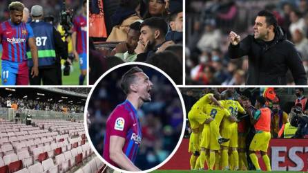 Las imágenes de la primera victoria del Cádiz en su historia en el Camp Nou (0-1) contra el FC Barcelona, en la jornada 32 de la Liga Española 2021-2022. Festejo del ‘Choco‘ Lozano y compañía y tristeza del equipo de Xavi.
