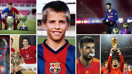 Gerard Piqué anunció de manera sorpresiva su retiro del fútbol profesional y repasamos la carrera del defensa español en imágenes, desde sus inicios hasta consagrarse en el Barcelona y la Selección de España.