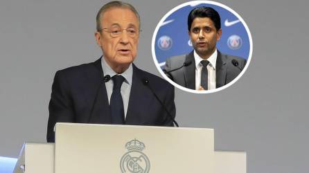 Florentino Pérez, presidente del Real Madrid, exigió respeto al presidente del PSG, Nasser Al-Khelaïfi.