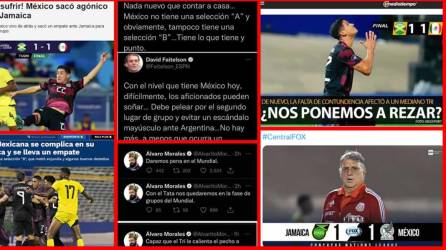 La prensa mexicana reaccionó inconforme y molesta por el tropiezo de México en su visita a Jamaica (1-1) en la tercera jornada de la Liga de Naciones de la Concacaf en Kingston.