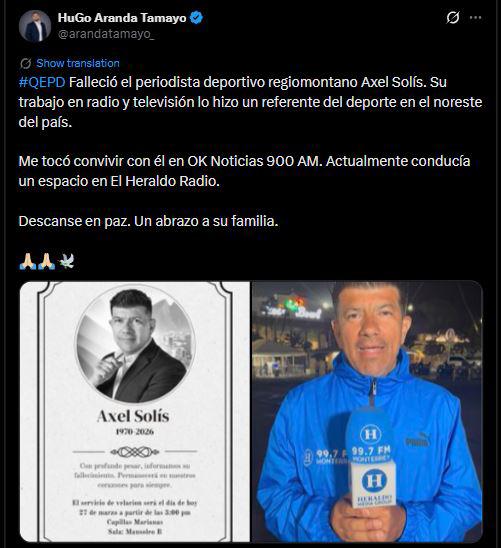 Conmoción: Muere reconocido periodista y revelan la causa; estuvo en Televisa