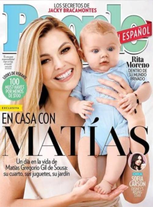 Después del nacimiento de Matías, la revista People le concedió su portada a De Sousa, y la imagen causó gran controversia por los ojos azules del niño, ya que su madre y Julian Gil son ojos marrones, por lo que los fans compararon al bebé con Gabriel Soto.