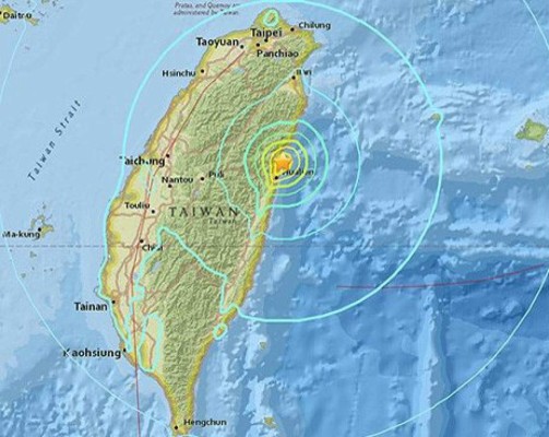 Terremoto de 6.4 grados sacude la costa este de Taiwán