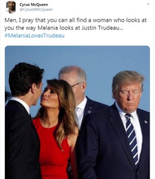 El hashtag #MelaniaLovesTrudeau (Melania ama a Trudeau) se convirtió en tendencia en Twitter, donde los usuarios compartieron divertidos memes de la primera dama estadounidense junto al líder canadiense.
