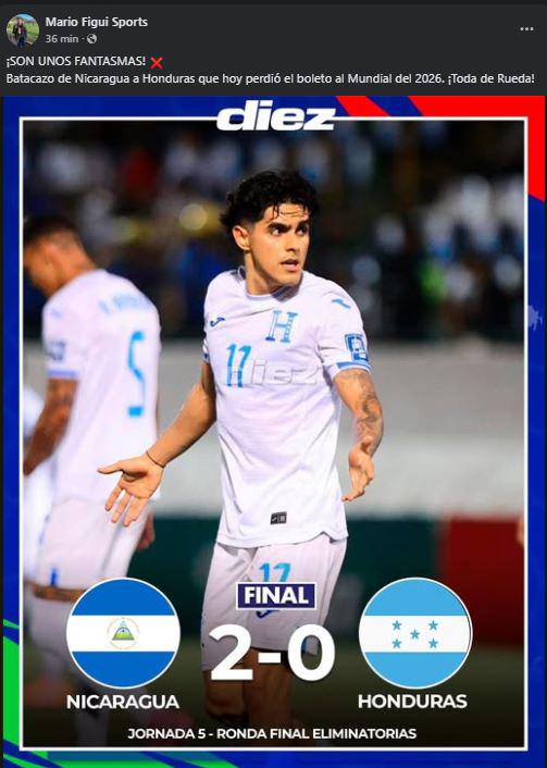 Señalan al culpable tras caída de Honduras vs Nicaragua y famosos reaccionan