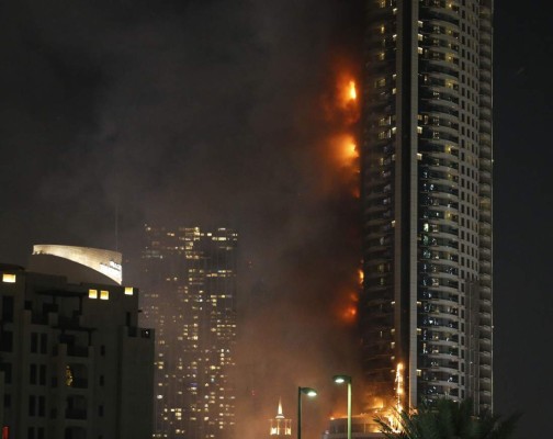 Megaincendio en Dubái en celebraciones de Año Nuevo