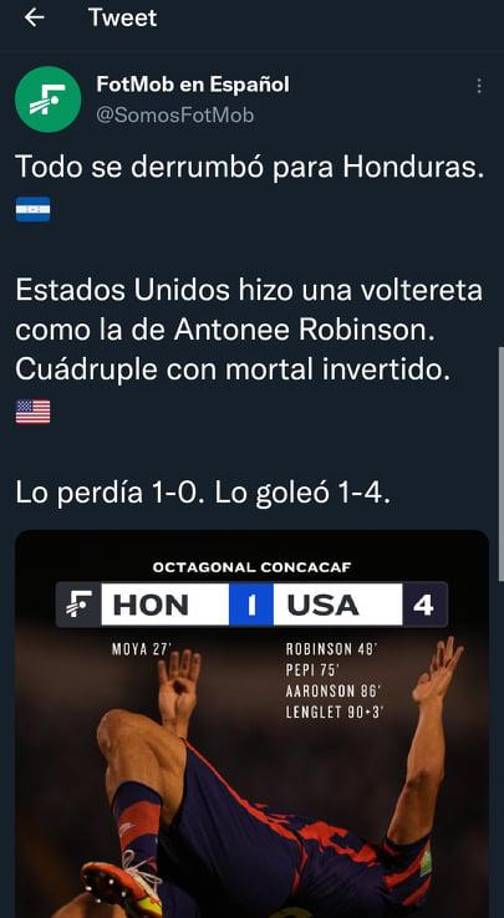 “Todo se derrumbó para Honduras”, fue otro de los titulares.