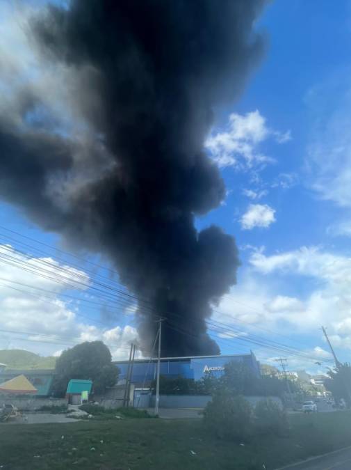 El incendio dejó pérdidas de millones de lempiras.