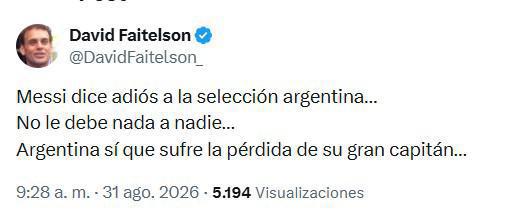 Revuelo tras retiro de Messi de la Selección: Infantino reacciona y deja mensaje