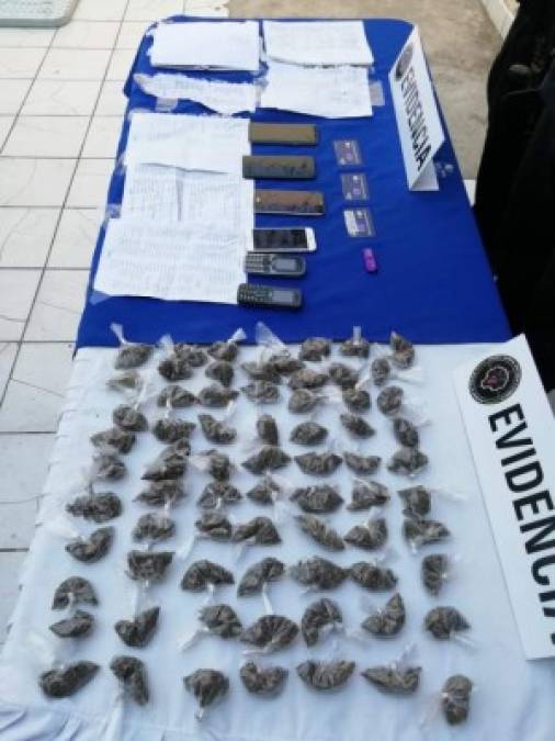 Parte de la supuesta droga decomisada al cabecilla de la MS-13.