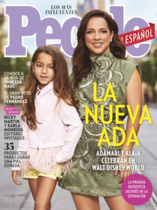 La actriz y presentadora de televisión, de 50 años, y su hija Alaïa posaron para la portada de la última edición de la revista “People en Español”.