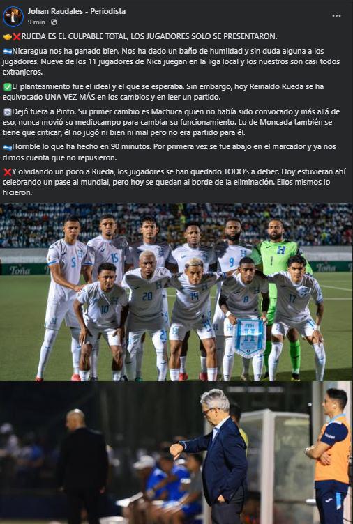 Señalan al culpable tras caída de Honduras vs Nicaragua y famosos reaccionan