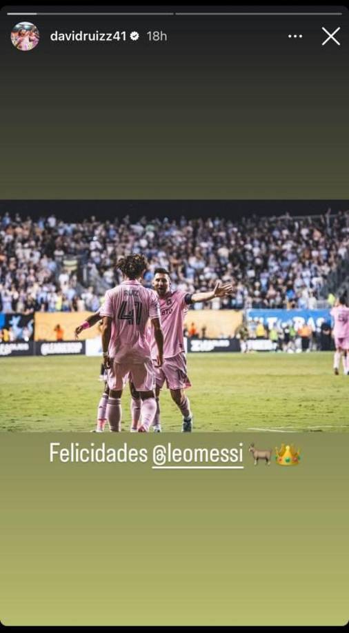 David Ruiz, jugador hondureño, no pudo estar en el recibimiento a Messi por recién el domingo terminó su participación en los Juegos Panamericanos de Chile. Eso sí, el volante catracho le envió sus felicitaciones.