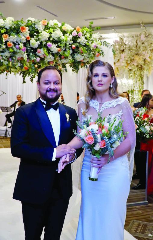 Enlace nupcial de Nahúm Moreno y Svitlana Skrypal