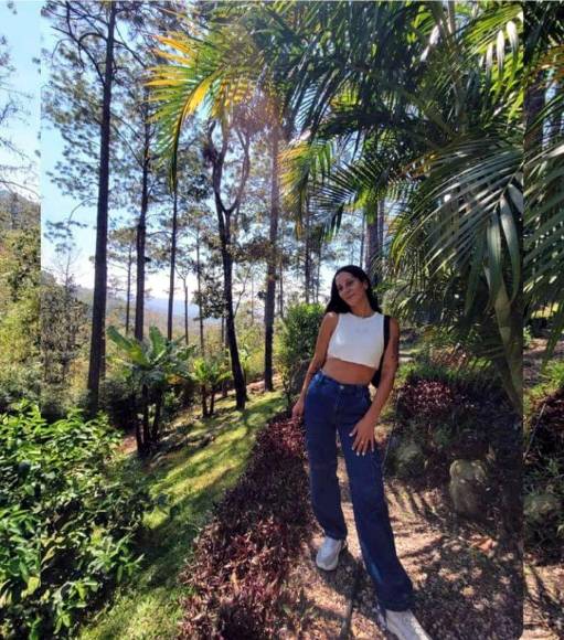 Camila Troglio ha disfrutado de la naturaleza en su visita a Honduras.