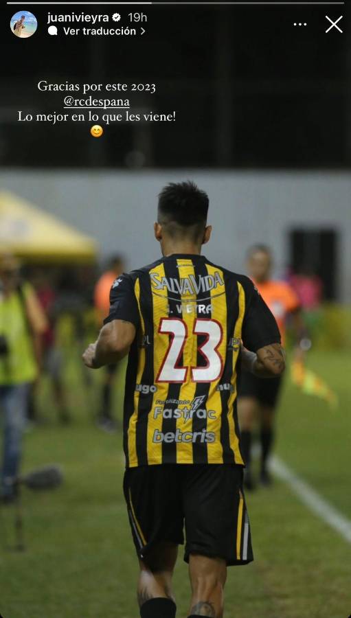 Con esta publicación se despidió Juan Vieyra del Real España.