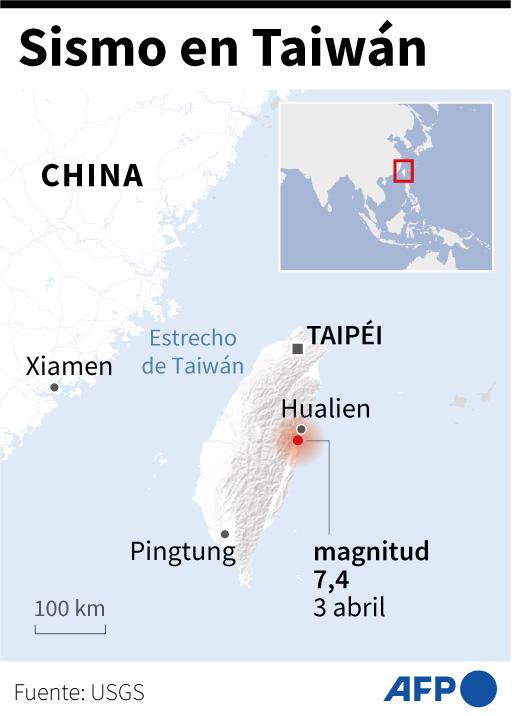 Japón alerta del riesgo de nuevos terremotos fuertes en Taiwán
