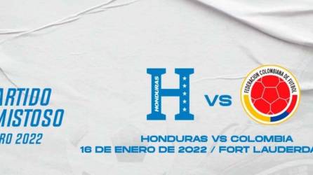Honduras y Colombia se verán las caras como preparación de cara a las eliminatorias.