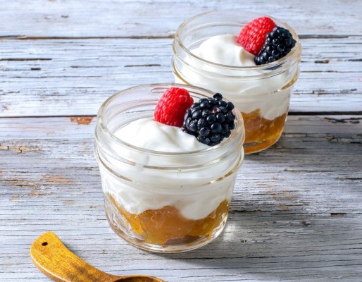 Dulce de camote en vaso  