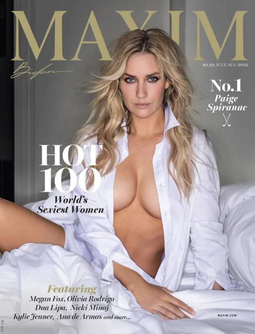 El pasado mes de junio, la revista Maxim nombró a Paige Spiranac como la mujer más sexy del mundo. La modelo, de 29 años, encabezó la lista ‘Hot 100’.