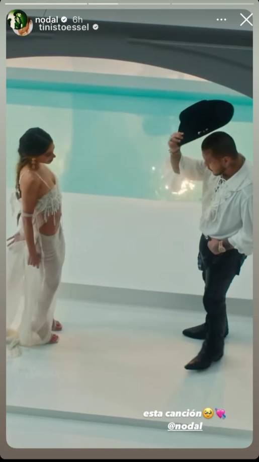 A través de sus historias de Instagram, el intérprete de ‘Botella tras botella’ reveló un adelanto del video de la canción, que quedó cancelada tras finiquitar su compromiso con la también actriz.