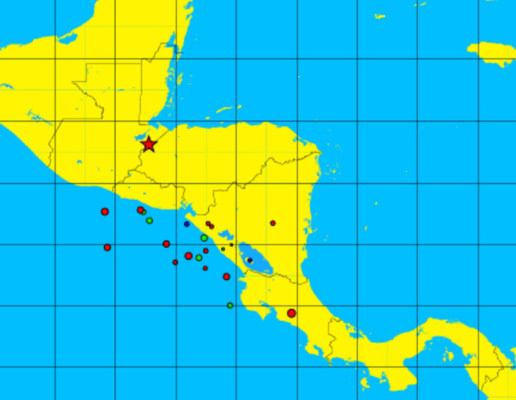 Reportan dos sismos de 4.0 en el centro y occidente de Honduras