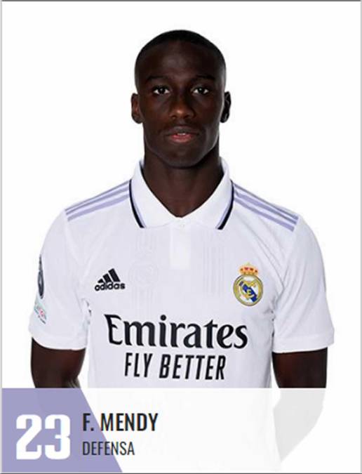 Ferland Mendy - El lateral izquierdo francés se queda con el dorsal 23 en el Real Madrid.