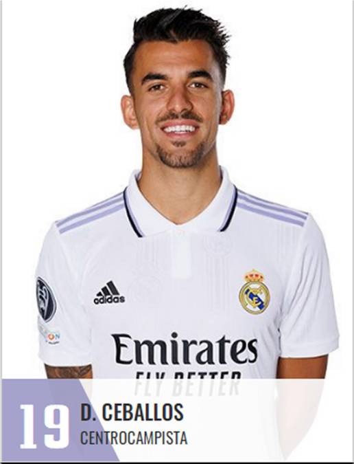 Dani Ceballos - El centrocampista español llevará el dorsal 19 en el Real Madrid en esta temporada.