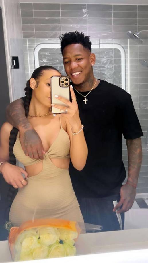 Romell Quioto y su novia Shanee Mclaughlin pasaron el Día de San Valentín juntos.