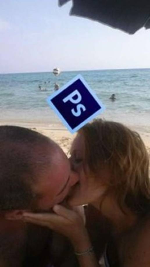 Usaron Photoshop para borrar al niño.