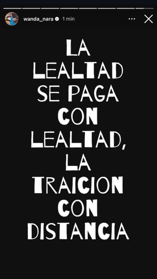 “La lealtad se paga con lealtad, la traición con distancia”, fue la frase que eligió la rubia para dar un indicio de su postura frente a la filtración de la imagen.