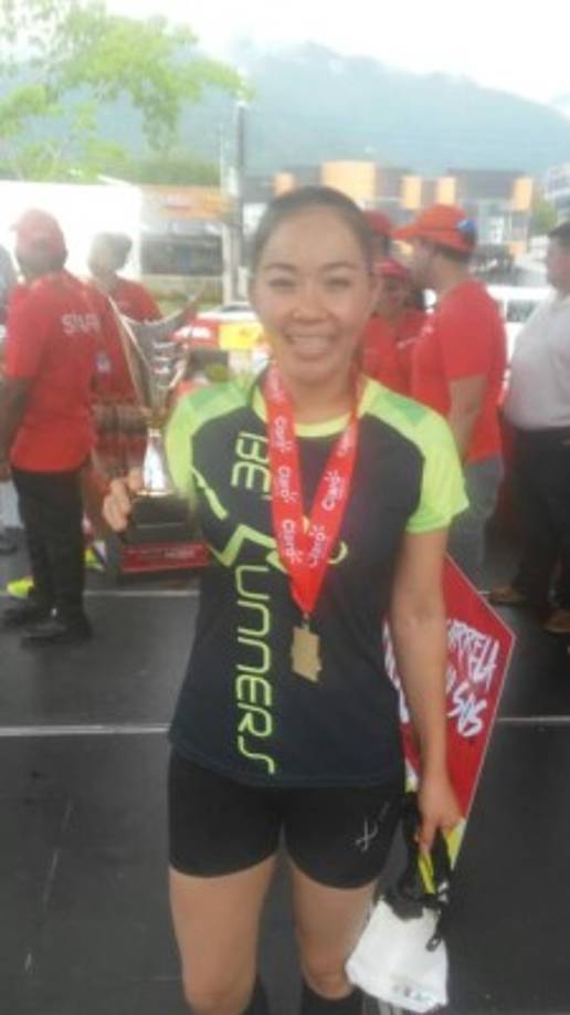 Isis Salazar, tercer lugar, 21 kilómetros.