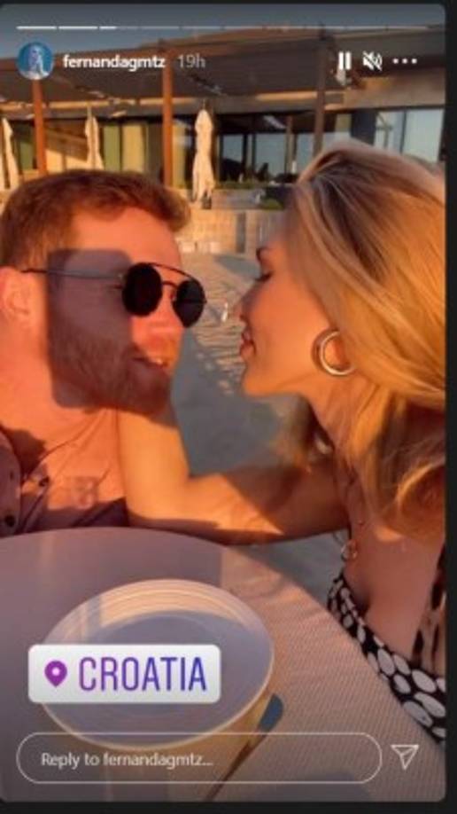 Por su parte, Fernanda Gómez también compartió algunas historias a través de la misma red y en una de ellas, puso como descripción que se encuentran en Croacia.