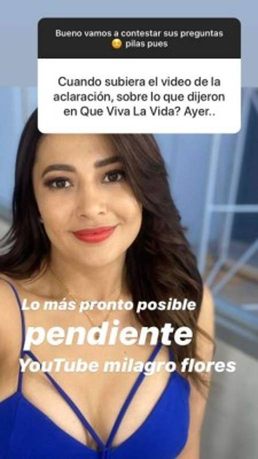 Milagro no quiso especificar el día y la hora en la que se publicará el clip con el que, se espera, aclare todo el asunto.